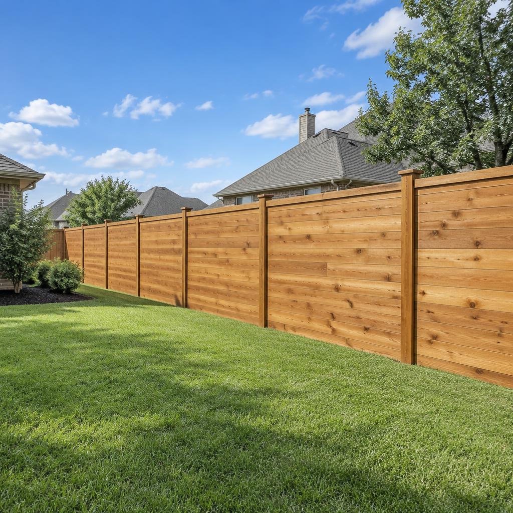 Cedar fence built by Kodiak Outdoor Enhancement